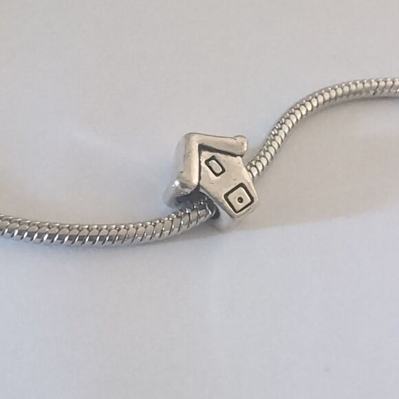 Silver Bird House Charm for Pandora Style Bracelet - Picture 3 of 4